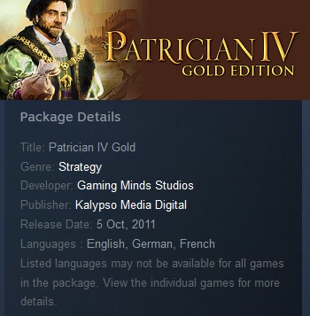 Patrician IV Gold Steam - Click Image to Close